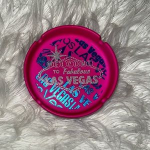 NWOT Las Vegas pink ceramic ashtray.